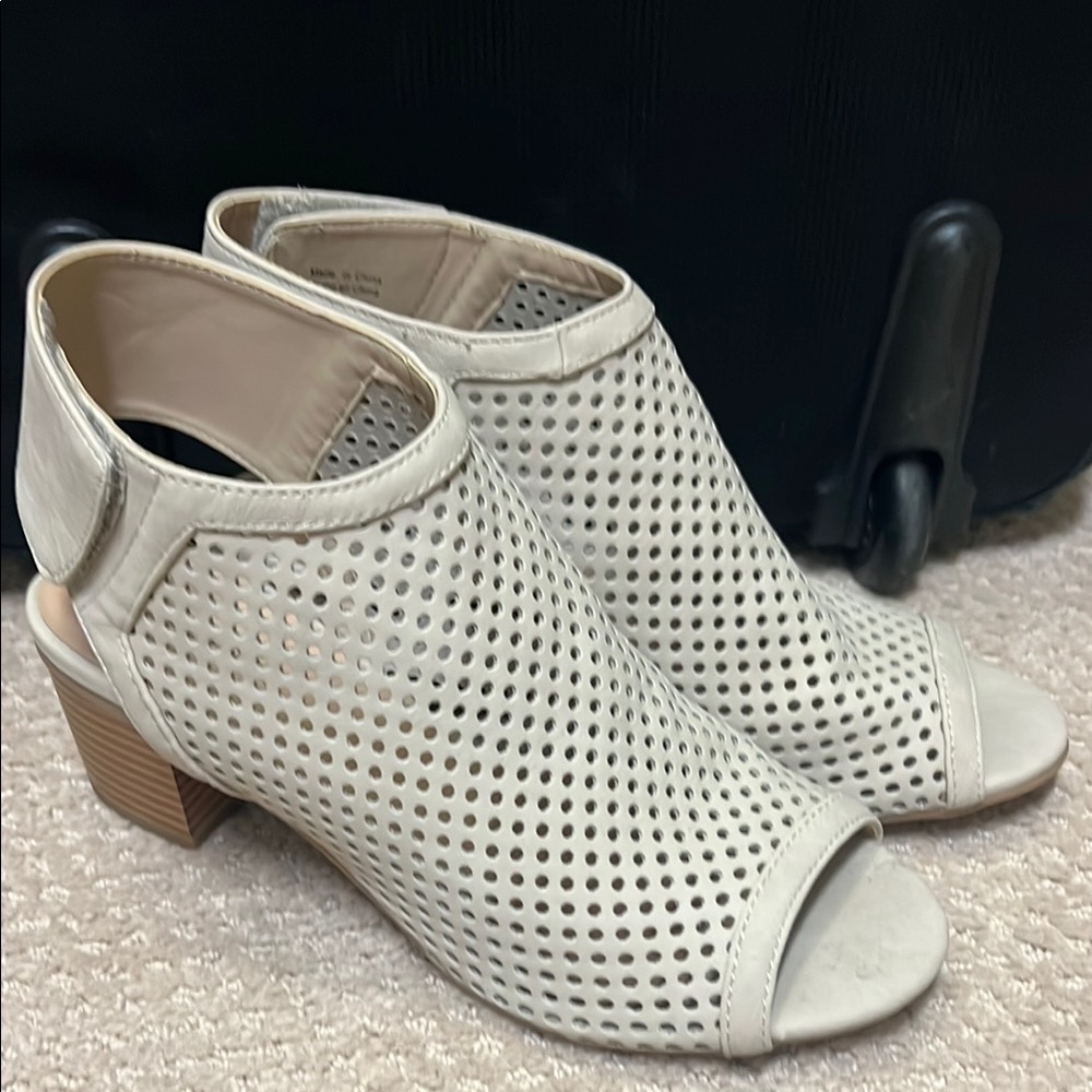 Call It Spring Cream Peep-Toe Mules